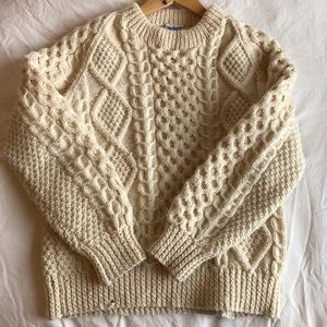 JohnMolloy Donegal Wool Fisherman Pullover Sweater